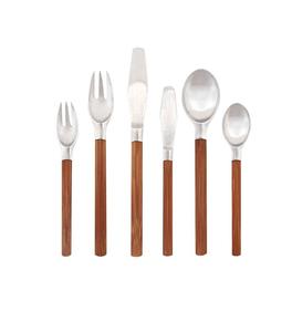 Juego de cubiertos de diseño maravilloso, mango de madera de gran calidad, cubiertos de acero inoxidable para mesa de comedor, juego de cubiertos decorativos - Product Image 1