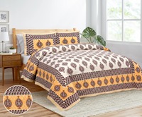 Draps de lit en lin 100% écologiques faits sur mesure, motif végétal imprimé, disponibles en tailles King et Queen, y compris des taies d'oreiller pour la revente