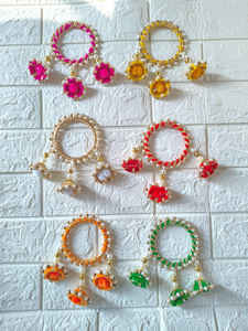 Lujo Kundan brazaletes hilo de seda boda Favor Mehendi Haldi obsequios Mayoon Kalire Punjabi Boda REGALOS de San Valentín pulsera - Product Image 4