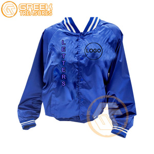 Veste universitaire brodée en satin Phi Beta personnalisée vêtements grecs respirants pour Sigma hommes vente en gros de vestes en tissu - Product Image 1