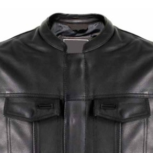 2025 nouveaux hommes classique noir 100% haute qualité en cuir gilet sans manches bouton fermeture chauffé hiver grande taille moto gilet OEM - Product Image 4