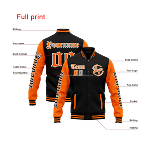 Custom wool <b>varsity</b> <b>jacket</b> with leather sleeves teams durable windproof letterman <b>jacket</b> embroidery premium outdoor sportswear - Product Image 2