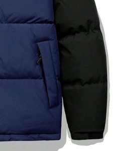 2025-26, ropa de calle de calidad superior, chaqueta acolchada elástica informal de invierno de poliéster personalizada para hombre, abrigo de burbujas con capucha de dos tonos para hombre - Product Image 4