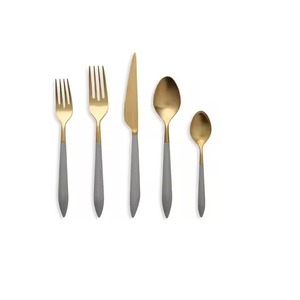 <b>Grey</b> Combo Cutlery <b>Set</b> Modern Painted Finishing with Multiple Size and Shaped Designs Flatware <b>Sets</b> - Product Image 1