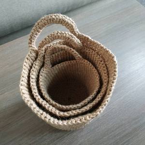 Boho Nursery Decor Wall Hanging <b>Storage</b> <b>Baskets</b> Jute <b>Storage</b> <b>Basket</b> - Product Image 4