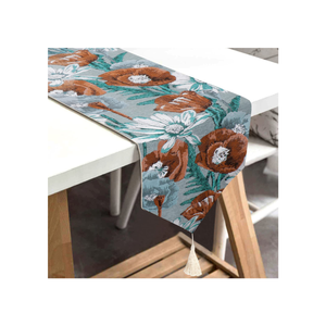 100% รับประทานอาหารผ้าฝ้ายปักลายดอกไม้ดิจิตอลลายชนเผ่า200 GSM 96นิ้วของตกแต่งอินเดีย ODM ISO DHL - Product Image 1