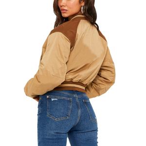 Chaqueta Universitaria Corta Personalizada de Alta Calidad, Transpirable, con Cuello Alto, Servicio OEM al por Mayor, Ropa Casual Urbana al por Mayor - Product Image 3