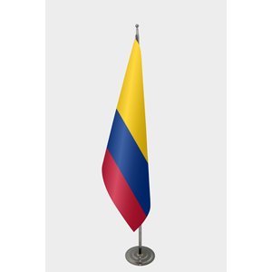 Drapeau d'intérieur officiel de la Colombie imprimé numériquement en aluminium, nylon, vinyle, soie pour usage automobile, assurance, éducation, agences de voyage - Product Image 1