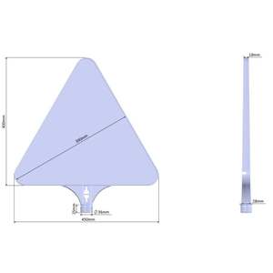 Letrero Triangular de Doble Cara con Material Plástico - Product Image 1