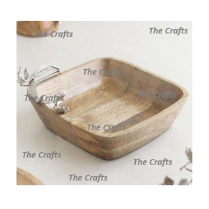 Tazón de madera de la mejor calidad, tamaño personalizado, forma cuadrada, para servir chocolates y bocadillos, en venta. - Product Image 4