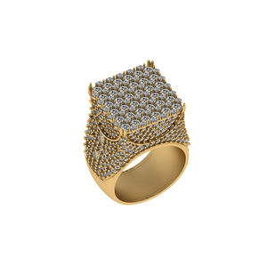 แหวนเพชรโมอิสสีเงิน925ชุบทองแบบกำหนดเองสำหรับงานแต่งงานและการหมั้นของขวัญเพชรโมอิสซาไนต์สุดหรูสำหรับผู้ชาย - Product Image 1