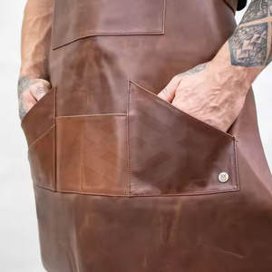 <b>Leather</b> <b>Apron</b> with Crossbody Straps and Multifunctional Storage Pockets <b>Leather</b> Cook <b>Apron</b> - Product Image 3