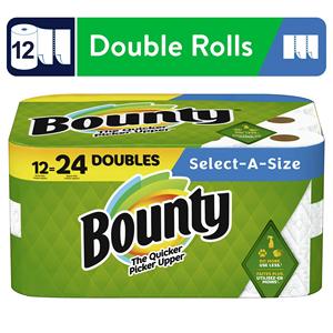 Bounty Select-a-Size White <b>Paper</b> <b>Towels</b> 12 Double <b>Rolls</b> 3-Ply Softness - Product Image 3
