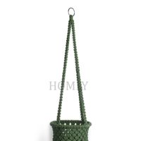Panier suspendu rond en coton naturel sculpté à la main, porte-plantes pour la maison et le jardin, capacité de 15 kg, décoration HOMLY
