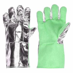 Guantes de Soldadura de Cuero Vacuno Aluminizado, Guantes de Seguridad de Cuero Vacuno Genuino, Protección Laboral, Soldadura Industrial - Product Image 2
