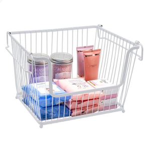 Kitchen Storage Metal Wire <b>Basket</b> <b>With</b> <b>Handle</b> Organization and Space Utilization Laundry <b>Basket</b> Metal Wire Storage <b>Basket</b> - Product Image 5
