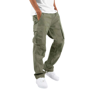 Pantalones Cargo de calidad premium para hombre, pantalones largos informales de moda de verano con bolsillos hechos en INDIA - Product Image 1