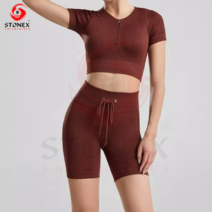 Conjunto Deportivo de 2 Piezas para Mujer, Estilo Urbano, con Estampado Personalizado, Lavado, para Otoño, con Pantalones Cortos a Juego - Product Image 2