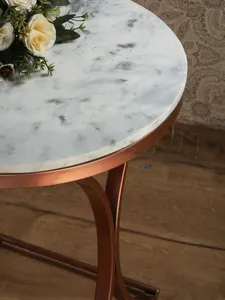 Mesa auxiliar de cobre pesado de la mejor calidad con diseño moderno para decoración de sala de estar y dormitorio disponible a un precio asequible - Product Image 5
