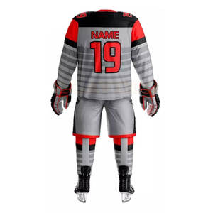 Conjunto de uniforme de hockey sobre hielo con logotipo personalizado 2023 Producto al por mayor más vendido con nuevo diseño - Product Image 3