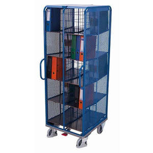 Variofit 20-Compartment Office Organizer <b>Filing</b> Cart with 500 Kg Capacity Thermoplastic Rubber Tires for Living Room Use - Product Image 1