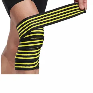 Bandage de Compression élastique pour Fitness, Gym, haltérophilie, bandage pour genoux pour Squat