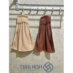 100% Cotton Terry Fabric Heavyweight Plain Dyed Knitted Bedding Cleaning <b>Cloth</b> 15*42cm with Hanging Loop - Product Image 1