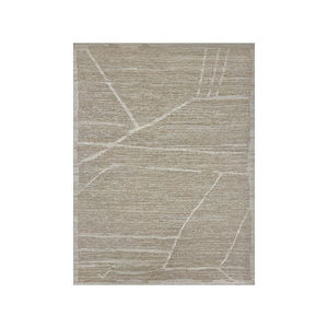 Tapis rectangulaire moderne en laine beige à nœuds faits à la main, antidérapant, lavable, à poils moyens, pour cuisine, hôtel, salle à manger, grand format - Product Image 1