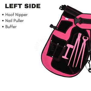 Kit Profesional para el Cuidado de Cascos de Caballos, Herramientas de Herrador y Juego de Delantal Rosa con Cortador de Cascos, Probador, Extractor de Uñas, Clincher y Pulidor - Product Image 3