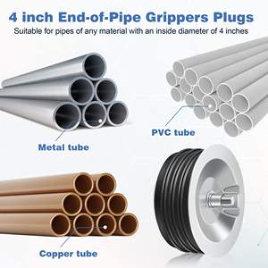 Ende des Rohr greifers Mechanischer Tests topfen Stahl ablauf rohr abdeckung mit verzinkter Schraube und Flügel mutter für den Abfluss der Kanalisation im Freien - Product Image 4