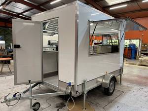 <b>Fiberglass</b> Mobile Food Trailer Stainless Steel Frame Rust Resistant Snack Kitchen Truck for Outdoor Retail - Product Image 4