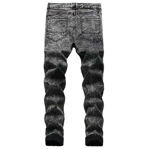 กางเกงยีนส์ขายาวเข้ารูปสำหรับผู้ชายกางเกงลำลองผ้ายีนส์ทรงตรงสไตล์วินเทจ - Product Image 2