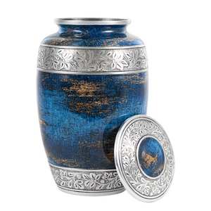 โกศสำหรับมนุษย์ขี้เถ้าเนื้อสีฟ้าคร่าวๆโกศเผาศพขนาดเต็มสำหรับผู้ใหญ่ - Product Image 2