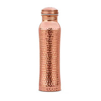 Bouteille d'eau en cuivre pur moderne de grande capacité, étanche, conception personnalisée, fiole à boire écologique