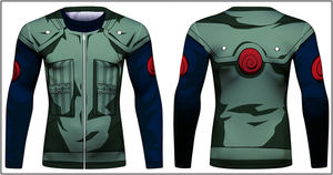 Rashguard à manches courtes personnalisé pour le surf, le MMA et le Jiu-Jitsu – Créez votre propre logo – T-shirt de compression sublimé pour arts martiaux pour hommes - Product Image 5