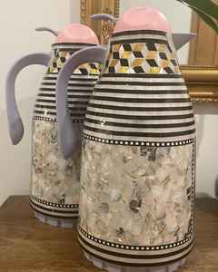 กาน้ำชากาแฟดีไซน์เปลือกหอยมุกงานฝีมือสไตล์อาหรับสำหรับบ้านสุดหรูของขวัญเดือนรอมฎอน - Product Image 1