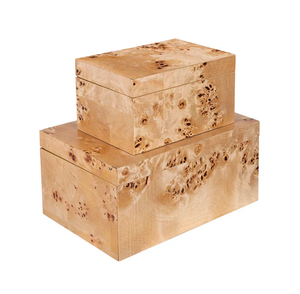 Boîte de rangement décorative en bois marron organisateur de bijoux ménagers personnalisé en gros pour l'organisation de stockage de bureau de cuisine à domicile - Product Image 5