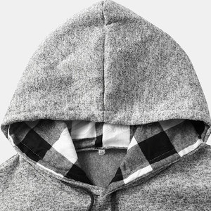 2025 Factory Wholesale Winter Solid <b>Men's</b> Hoodies Custom Logo Eco-Friendly Polyester Color Contrast - Product Image 4