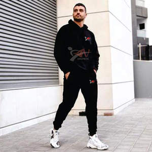 Custom High Quality Unisex Pullover Tracksuit Hooded Sweat Suit with Logo Printing for Men and <b>Women</b> - Product Image 4