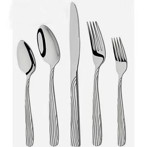 Ustensiles de cuisine couverts en métal argenté avec poignée décorative mariage hôtel en acier inoxydable dîner couteau fourchette argenterie couverts - Product Image 2