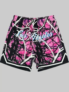 Haute qualité unisexe été Sport Shorts hommes plage décontracté grande taille Shorts de bain coupe ample cordon coton Shorts - Product Image 5