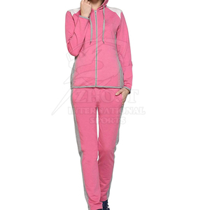Conjunto Deportivo de Invierno para Mujer, 100% Algodón, Sudadera con Capucha Transpirable, Pantalones Deportivos, Cierre Completo, Ropa Deportiva Informal - Product Image 2
