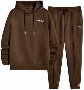 Chándal personalizado para hombres y mujeres | Diseño sólido con capucha | Forro polar de 100% algodón | Ropa deportiva transpirable y cálida con logotipo personalizado - Product Image 1
