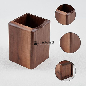 ที่ใส่ปากกาไม้ขนาดกะทัดรัดคุณภาพพรีเมี่ยมพร้อมดีไซน์เรียบอุปกรณ์จัดระเบียบโต๊ะทำงานตามสั่งสำหรับบ้านสำนักงานและการเรียนโดย tradebyd - Product Image 2