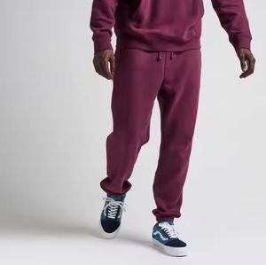 Pantalons de survêtement pour hommes en toile de qualité supérieure, logo personnalisé, coupe droite ample, décontractés, poids lourd, 100% coton - Product Image 4