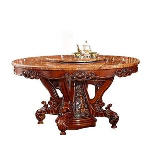 Table à manger de style classique en bois sculpté - Product Image 1