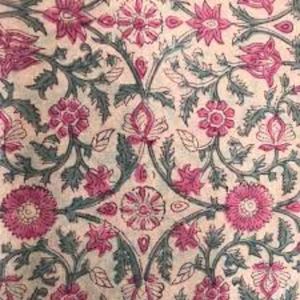 ผ้าคอตตอนเนื้อนุ่มแบบอินเดียผ้าพิมพ์ลายบล็อคคุณภาพสูง - Product Image 3