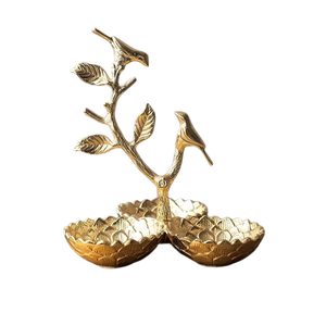 Vente en gros de bols de service en aluminium personnalisés de six pièces faits à la main en métal de couleur or pour la vaisselle - Product Image 3