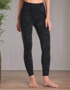 Leggings de Yoga de cintura alta para mujer con estampado a cuadros de LICRA/poliéster, cintura elástica, pantalones elásticos de cuatro vías con Control de barriga - Product Image 2