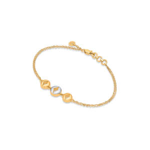 Pulsera de Moda con Dijes Curvos y Esquinados en Oro para Mujer - Product Image 4